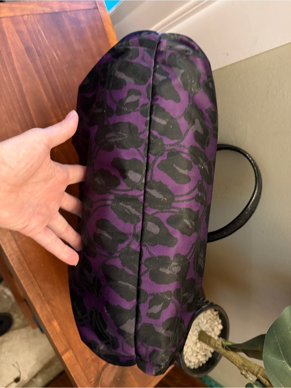 Coach Poppy F20048 Purple Black Ocelot Leopard Tote Y2K Rare - Picture 9 of 14